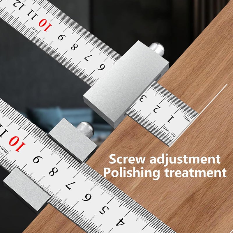 26mm Woodworking Scribing Ruler Positioning Stop Block Metal Limit Fence Carpentry Tool - Image 3